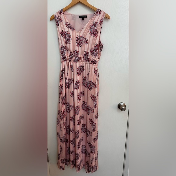 pink republic maxi dress Aurelia Italian Satin Trapeze Dress